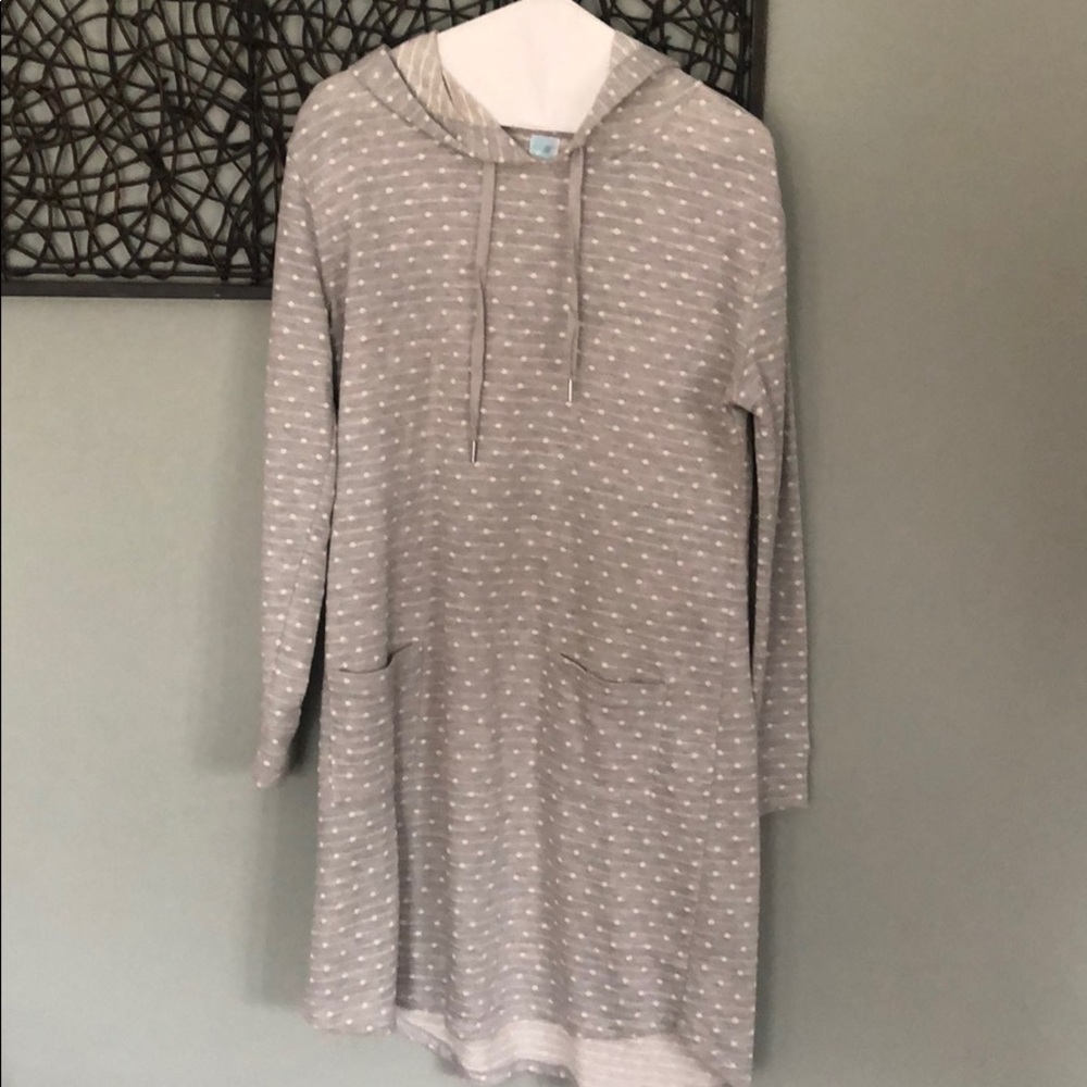 Polka Dot Sweat Shirt Dress
